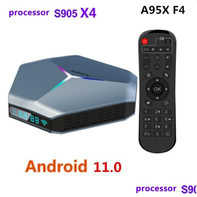 electronics tv box a95x set top box network player 4core android 11 4 k 8k hd 2.4g 5g wifi 128g large memory clear smooth without lag rgb