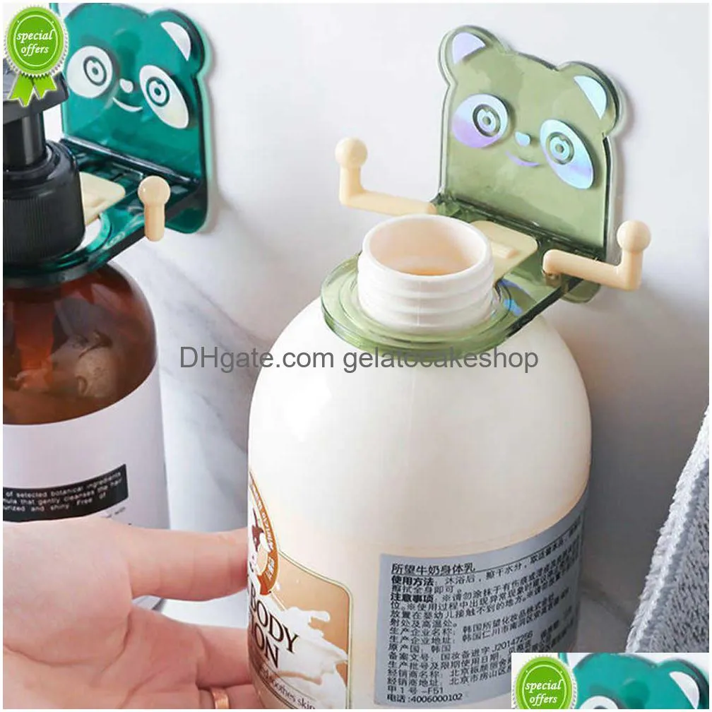  multipurpose shampoo gel bottle holder wallmounted self adhesive soap bottle stand diameter adjustable hanger hook traceless