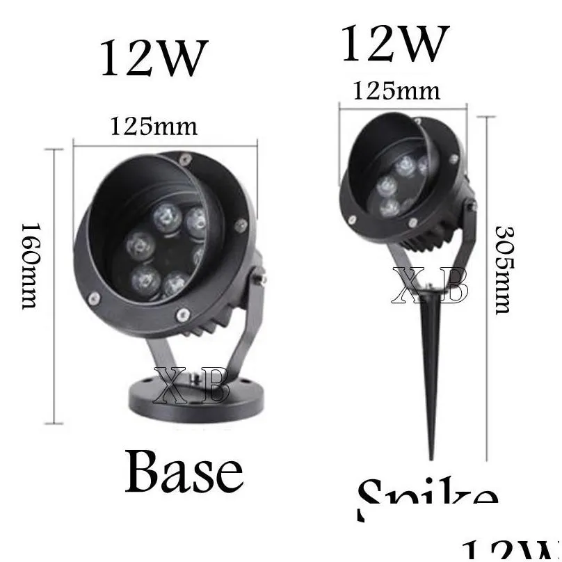 lawn lamps tree light garden lamp led waterproof ip65 landscape spotlight underground terrace 6w 10w 12w ac85265v