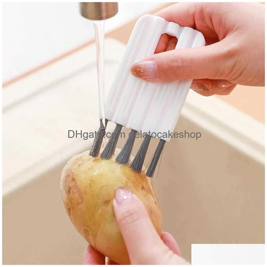  multifunctional flexible gap brush cup cover groove gap brush household soft bristles cleaning brush cepillo de limpieza