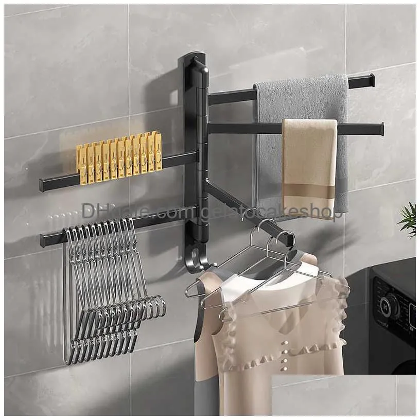 towel rack rotatable bathroom shelves with hook no drill shower towel hanger kitchen storage shelf bathroom accessories