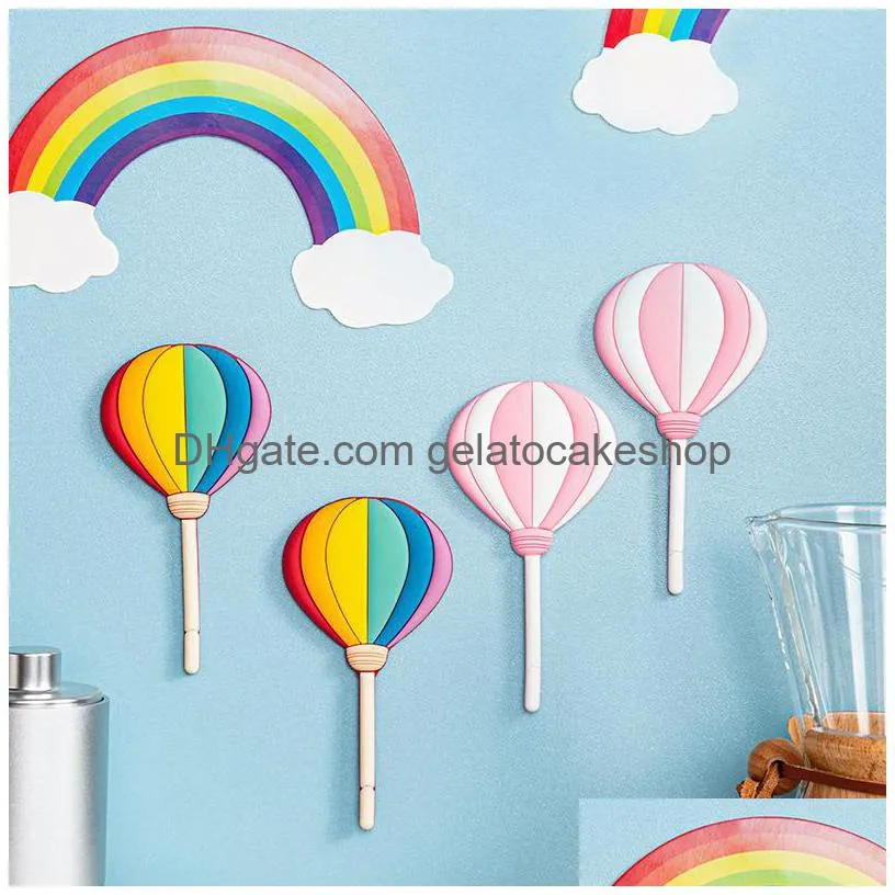 hand ins rainbow wall decor hooks adhesive key pocket fabric clothes rack waterproof bathroom towel rack various colours nonmarking adhesive storage