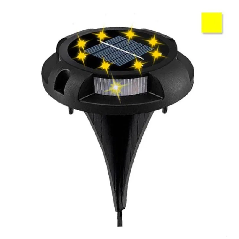 lawn lamps l9nb 4pcs/set solar powered 8 led light waterproof outdoor buried landscape decoration lighting lamp for courtyard