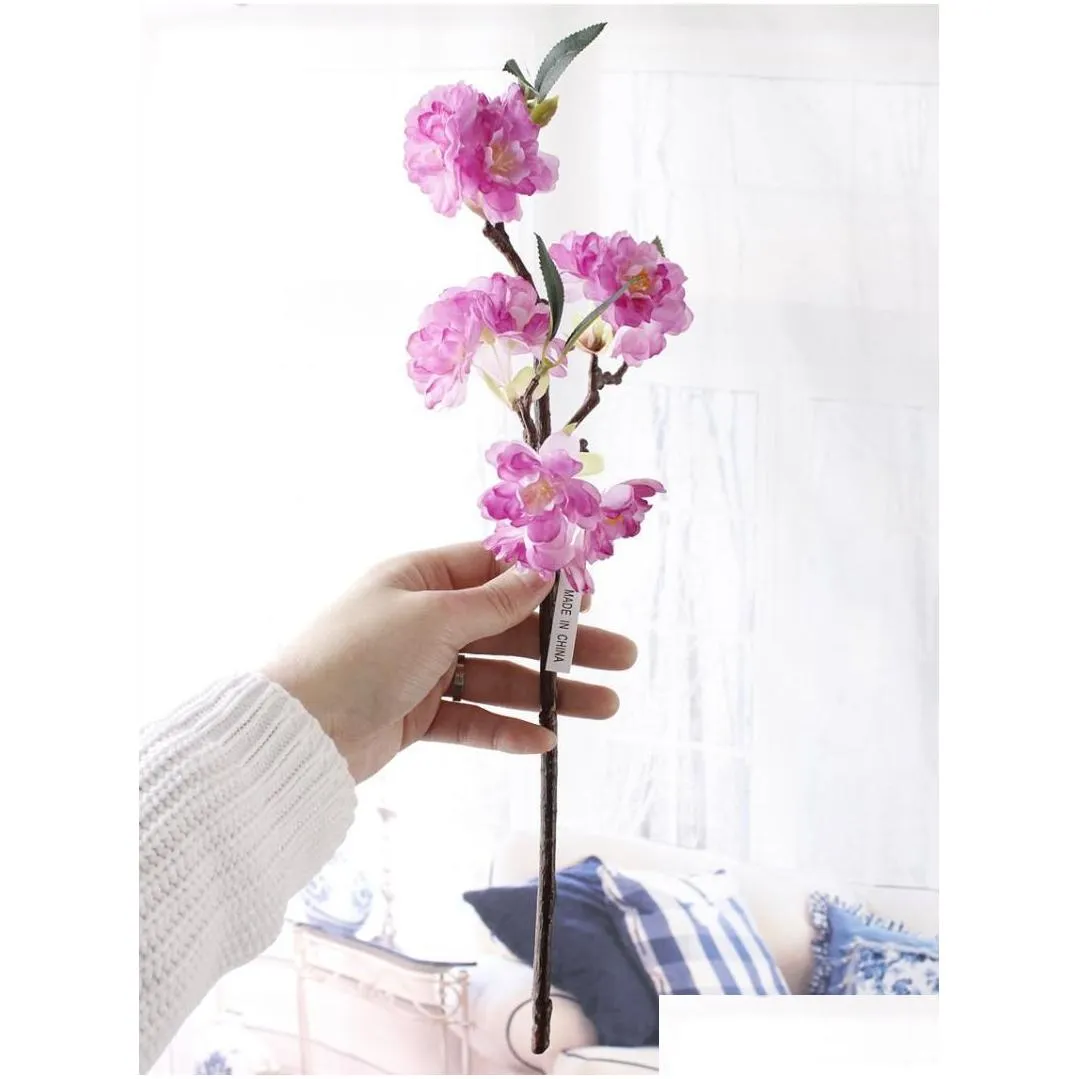 artificial silk sakura flower cherry blossoms branch for spring home wedding party decor fake flowers flores artificiais decorative 