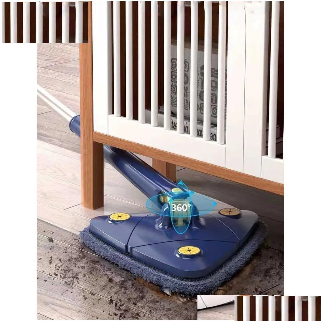  triangle rotating lazy mops automatic wringing water without hand washing wet and dry mop multipurpose cleaning device