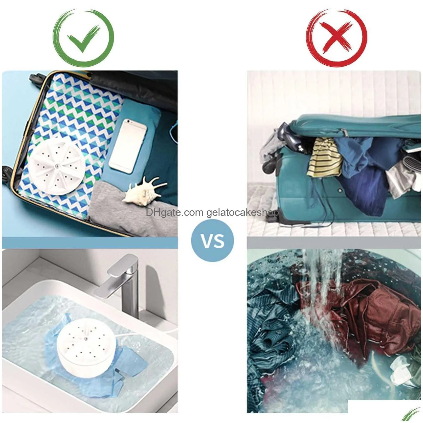 portable ultrasonic turbo washing machine mini underwear socks washer rotating washing machine for travel camping clothes washer