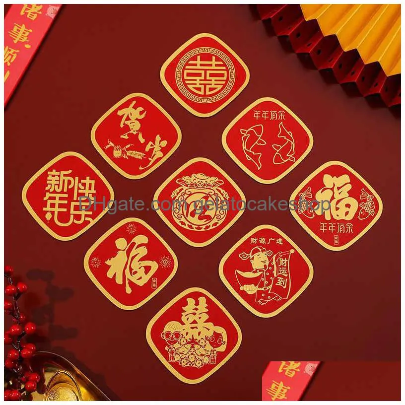  10pcs chinese style festive and lucky blessing year without punching hook originality beautiful multipurpose hook