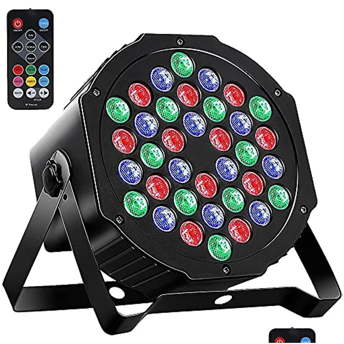 stage following spot lights and 7 modes uplighting rgb 36 led par lights with sound activated remote control dj lights for club ktv disco