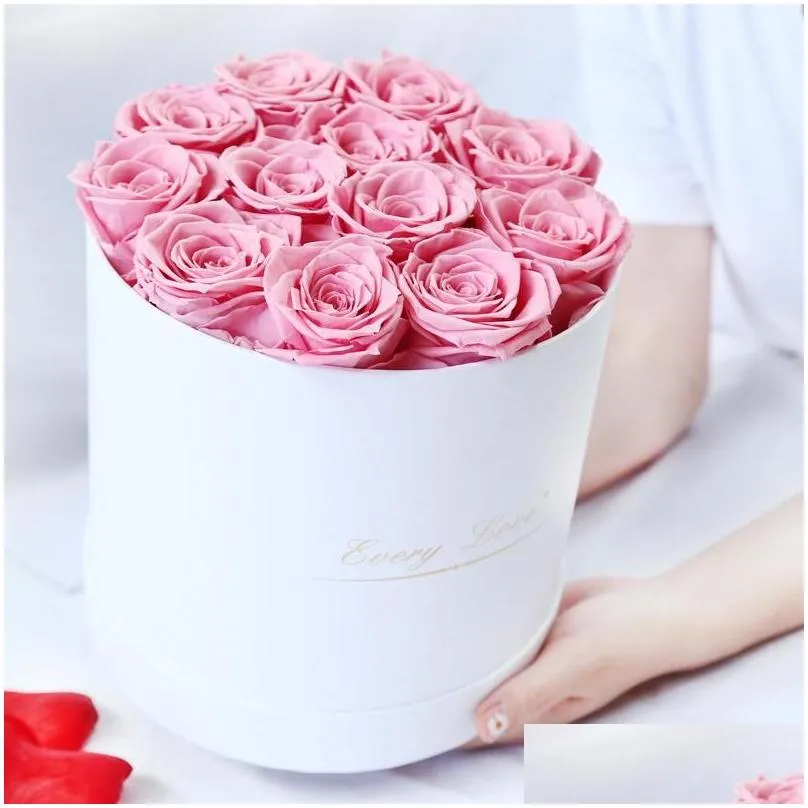 high quality 12pcs 45cm preserved eternal roses with box year valentines gifts forever everlasting rose wedding decoration decorative