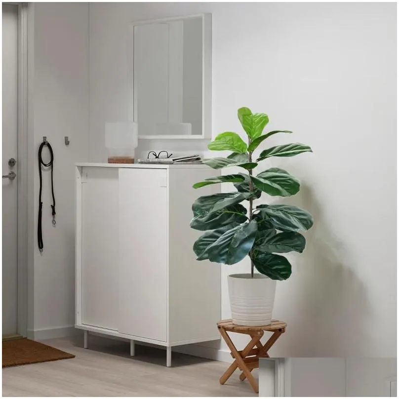 artificial fiddle leaf fig tree twig faux ficus lyrata plants greenery for home office decoration no pot included decorative flowers 