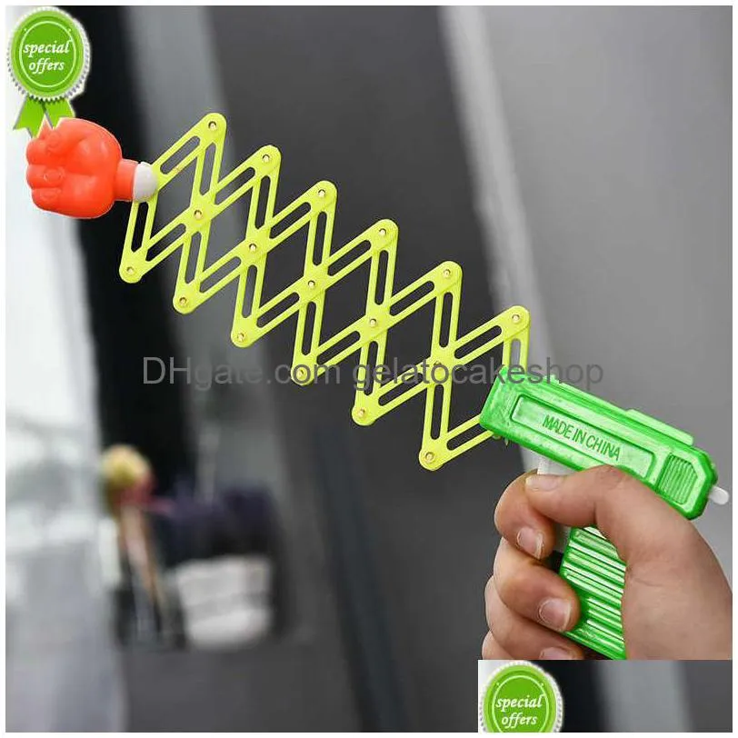  retractable fist shooter trick toy gun funny child kids plastic party festival gift for fun classic elastic telescopic fist toy