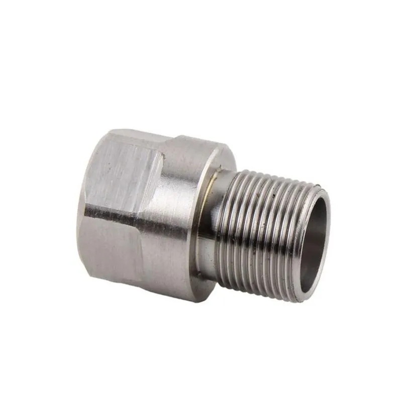 stainless steel thread adapter 1/228 m14x1 m15x1 to 5/824 muzzle device