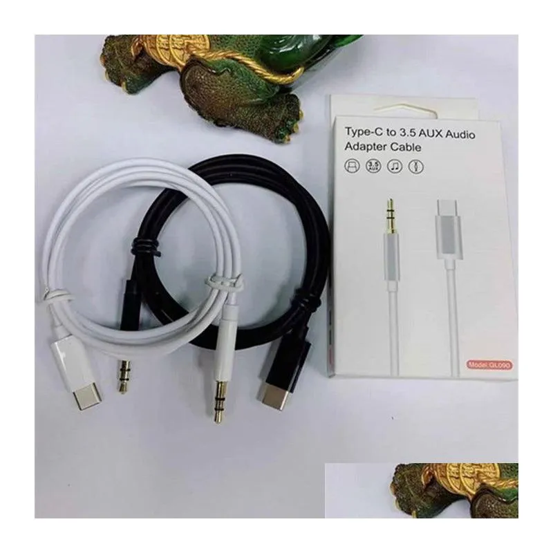 with package usb c to 3.5mm aux headphones typec audio cables jack adapter for samsung  mate 20 p30 pro lg s20 plus