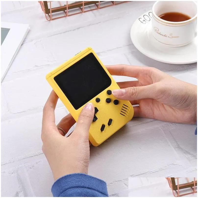 portable macaron handheld games console retro video game player can store 800 in1 8 bit 3.0 inch colorful lcd cradle