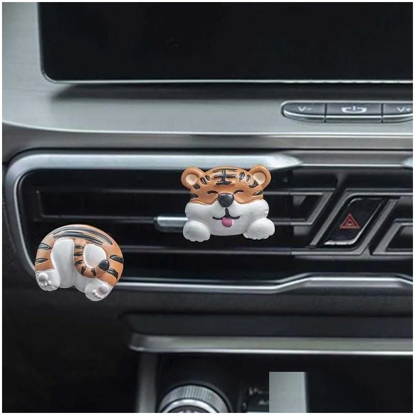 aromatherapy freshener cute clip charm odor eliminator cartoon tiger panda pig dog decor vent wrap air p230427