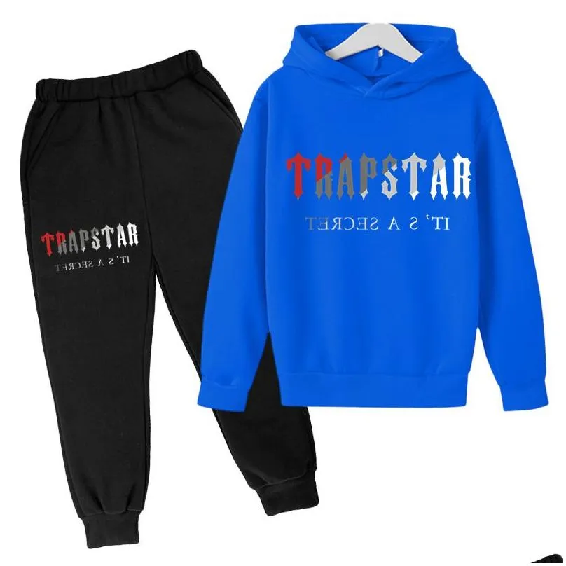 baby kids designer clothes set trapstar toddler clothes sweater hooded kid tracksuits 2 pieces sets boys girls youth children hoodies sweatshirt sweat