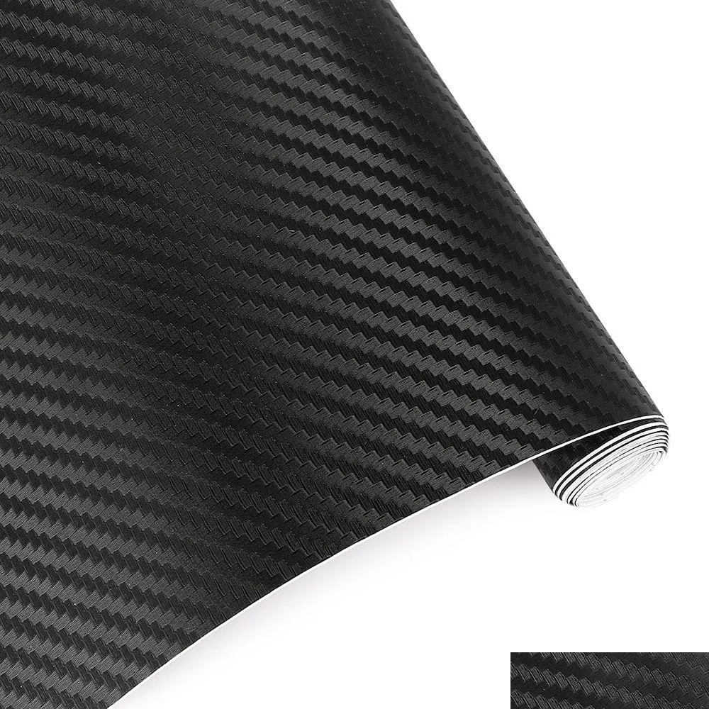 30cmx127cm 3d carbon fiber vinyl car wrap sheet roll film car stickers and decals motorcycle car styling accessories automobiles