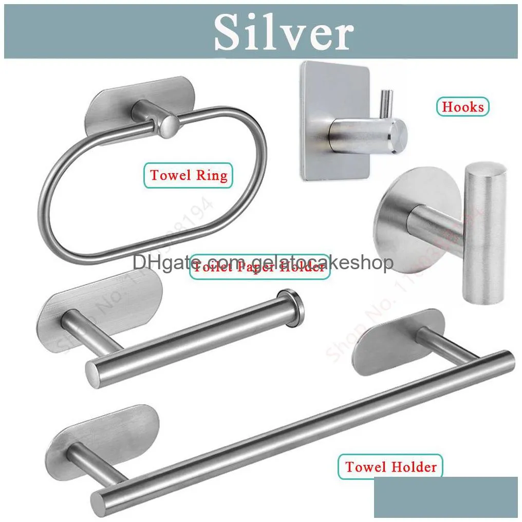 universal stainless adhesive toilet roll paper holder organizer wall mount storage stand kitchen bathroom no drill tissue towel