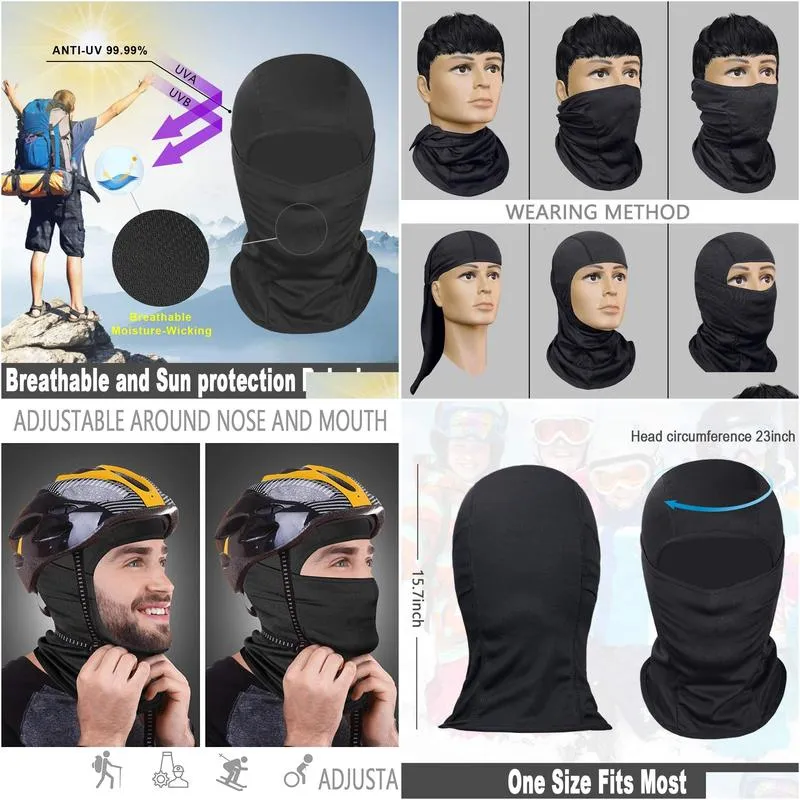 Otros accesorios de motocicleta Achiou Clava Mascarilla Protecci n UV para hombres Mujeres Ski Sun Hood M scaras t cticas Drop Delivery Mobiles Mo