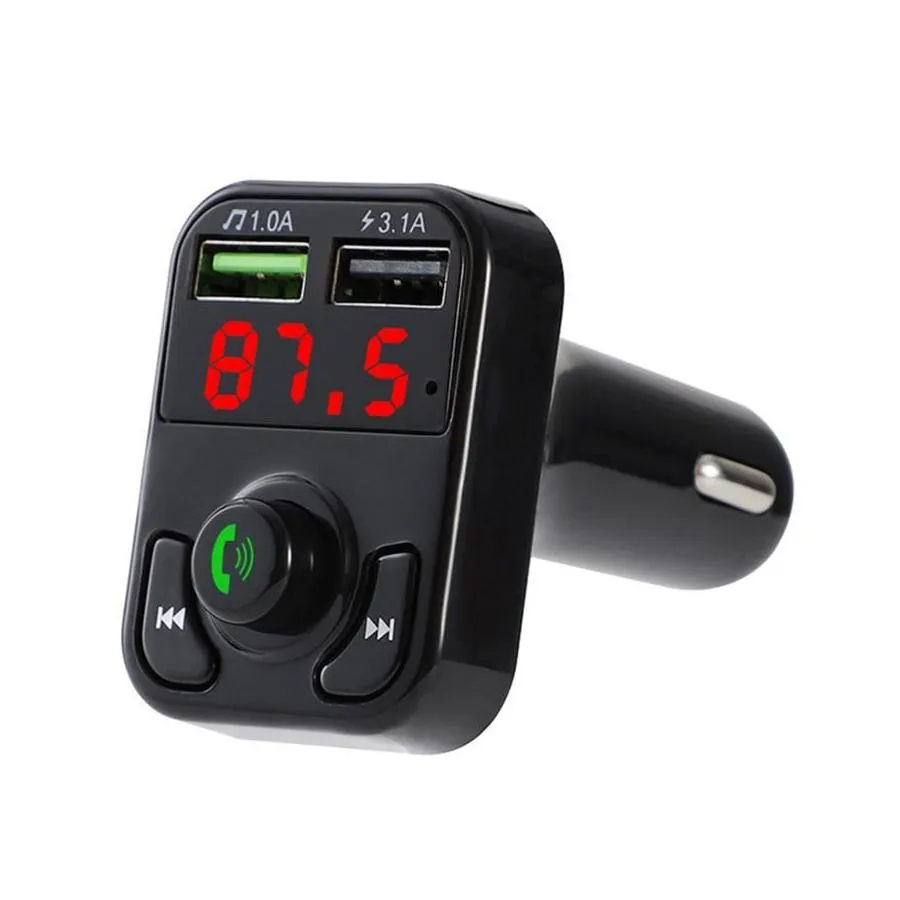 x8 fm transmitter aux modulator hands bluetooth car kit car audio mp3 player with 3.1a quick charge dual usb car  acces315x