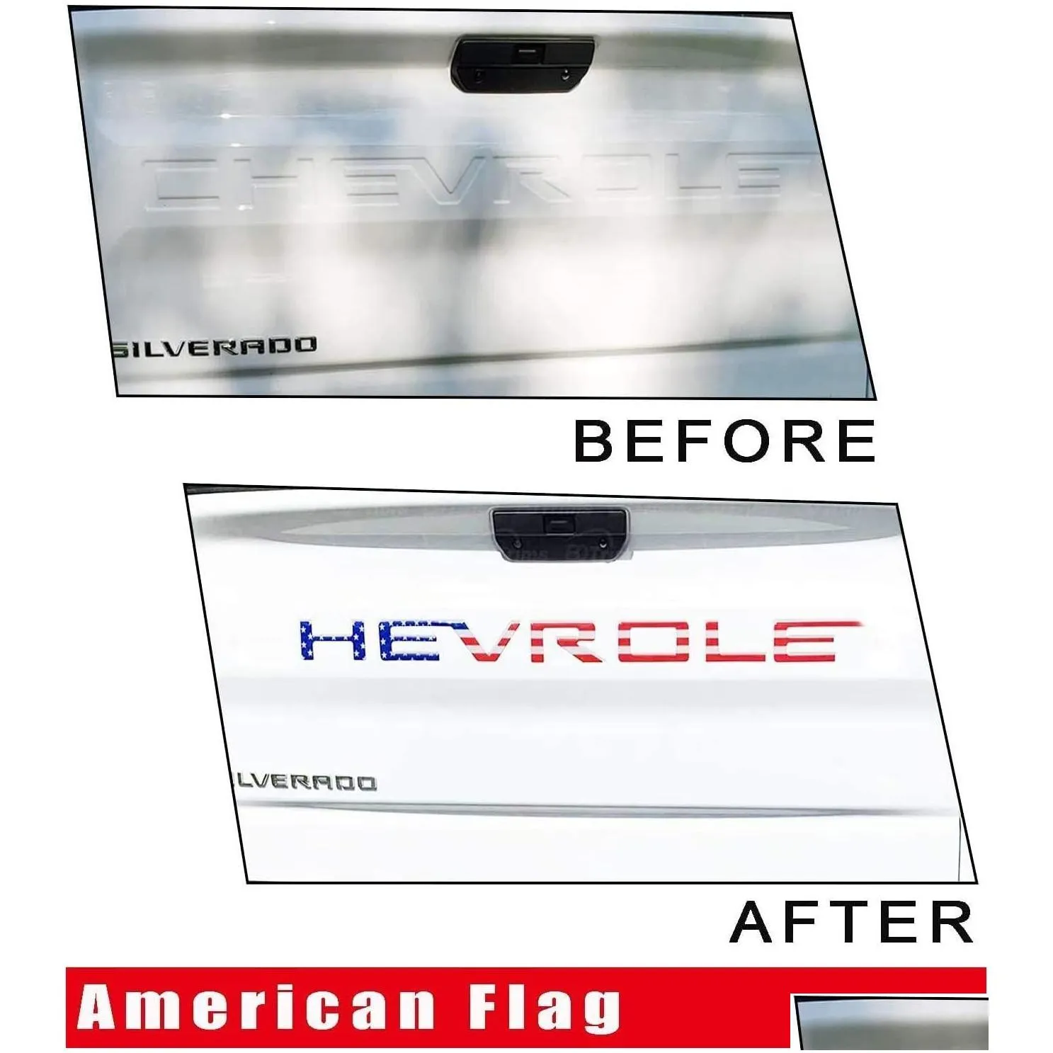 3d rear door insert letters rear emblems plastic inserts with strong adhesive backing compatible for 2019 2020 2021 2022 america flag