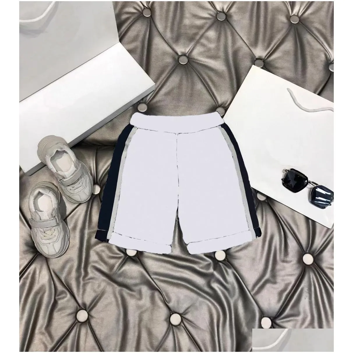 kids designer clothes sets fashion korean quality baby boys girls outfits short sleeve tops and full letter printing skirt or shorts 2pcs set kids