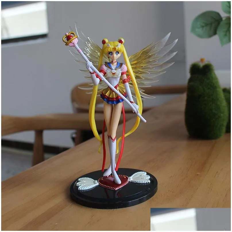 cartoon sailor moon action figures japan anime 16cm mercury jupiter venus figurines collectable models kids toy christmas gift c0220