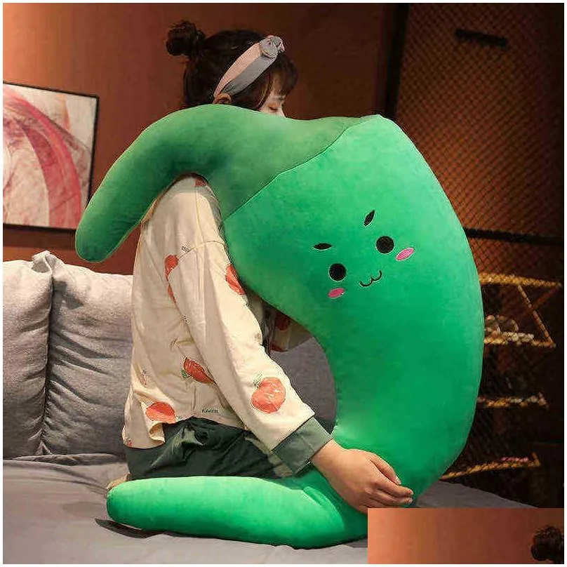 4065cm cartoon simulation li cuddle cute stuffed pepper doll large soft vegetable pillow bed sofa cushion room decor j220729