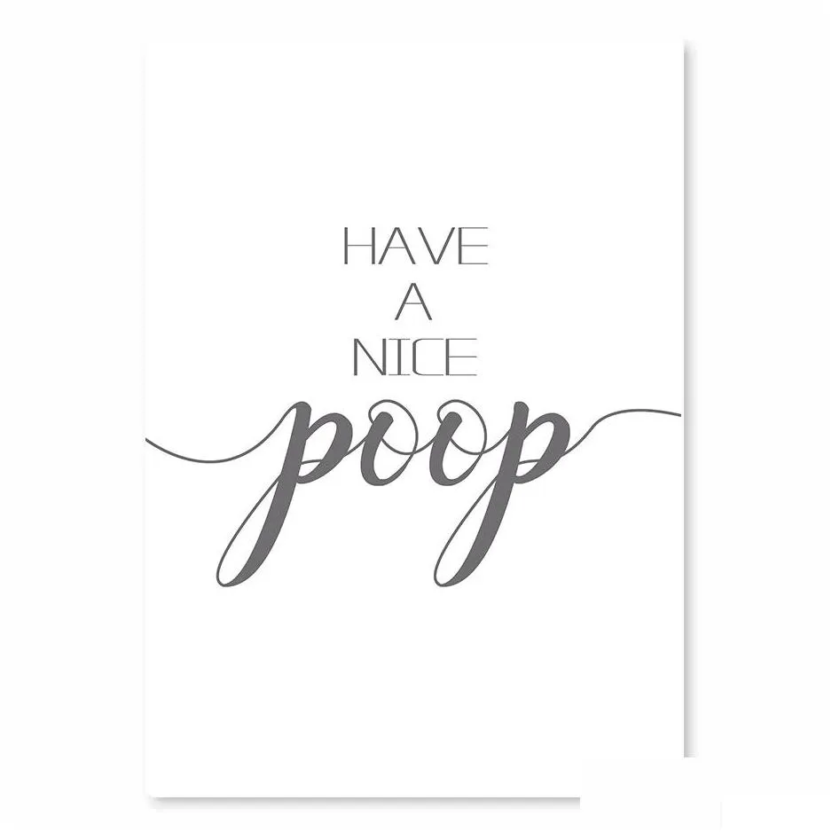 big toilet sign bathroom decorative posters prints funny canvas painting on the wall have a nice poop quotes pictures home decor