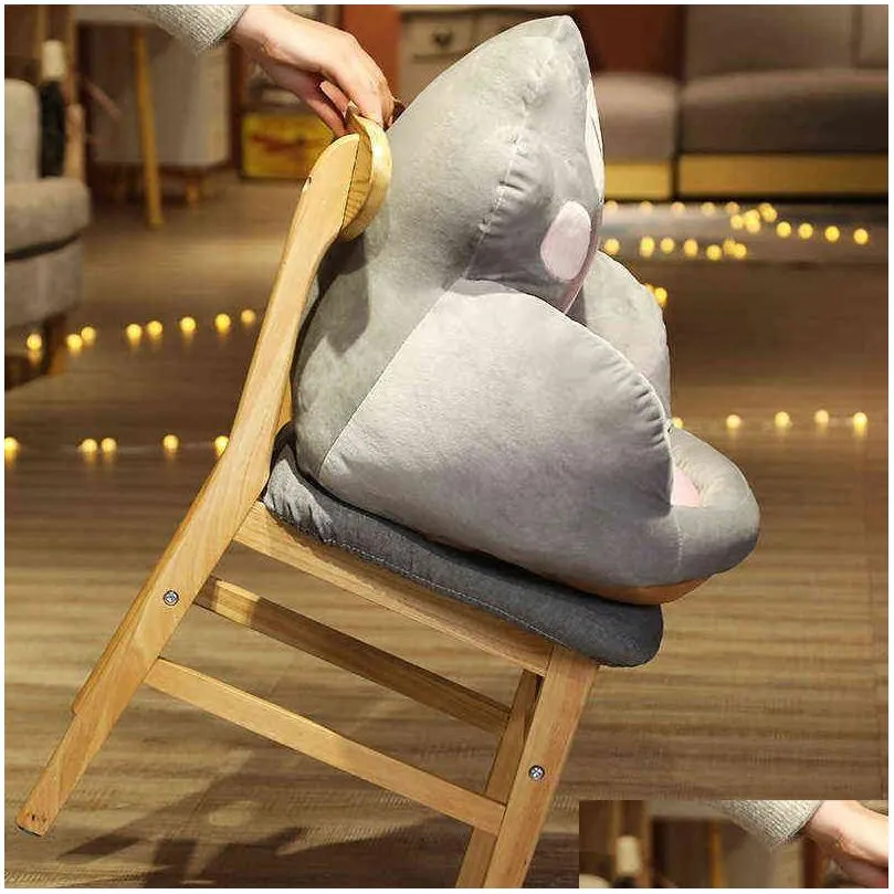 pc cm colorful legs crowns shell plush sofa cushion surround seat filled for indoor floor chair birthday gift j220704