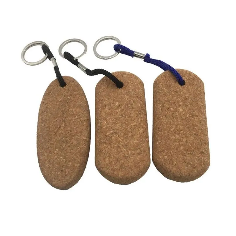 creative wooden keychain cork keychain diy car bag decoration pendant key chain keyring