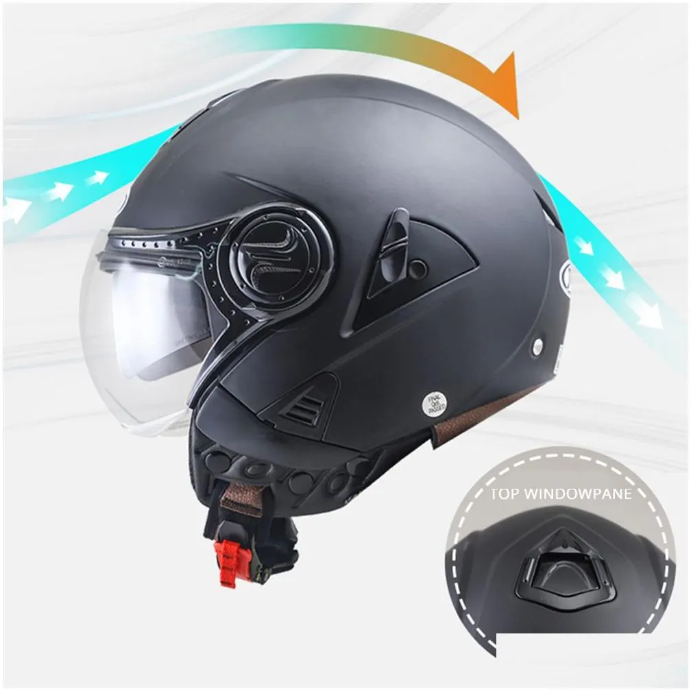jds motorcycle helmet double lens moto helmet open face motorcycle racing off road casco moto capacete casque black