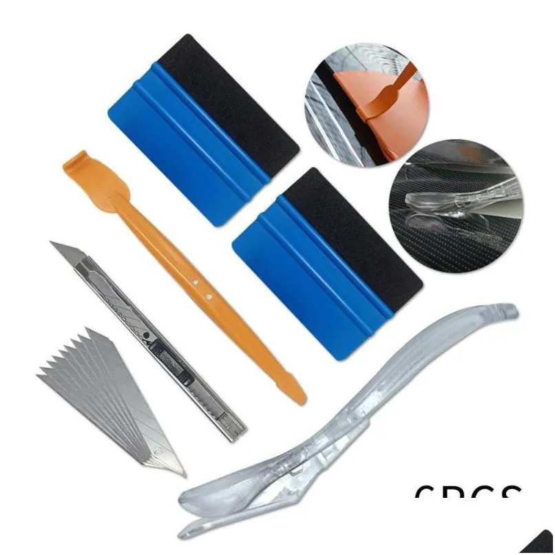 top quality vinyl wrap car magnet squeegee tools set carbon fiber film cutter car sticker wrapping window tint auto accessories