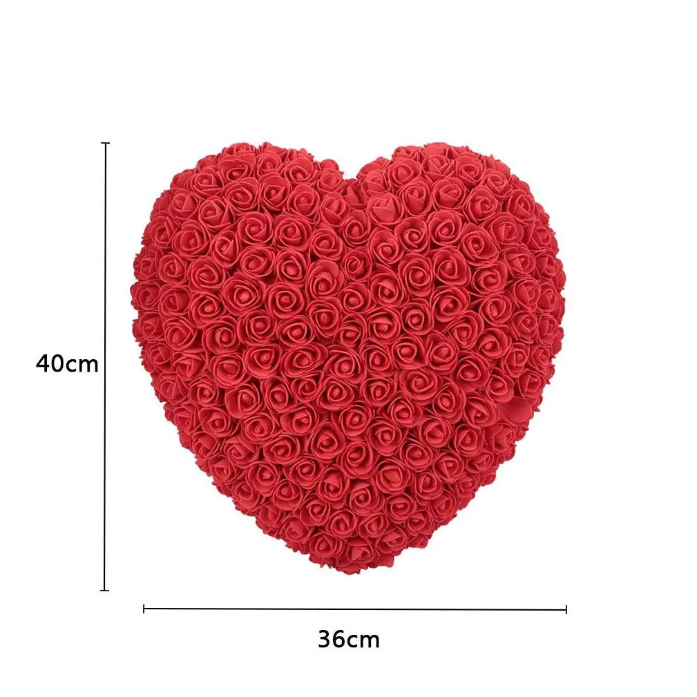 pe rose love heart lovely gift valentines day wedding birthday decorations girlfriend toy simulated