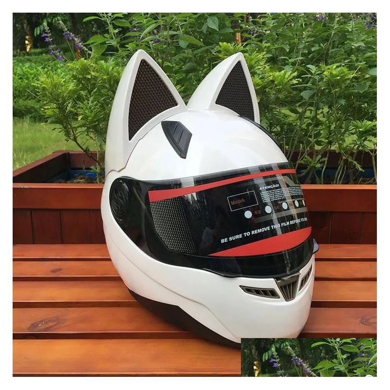 the cat ear motorcycle helmet the fourseason antifog nitrinos