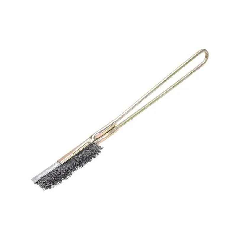  straight stainless steel/brass wire knife brush 2.4cm working width metal handle for life and industry 1pcs