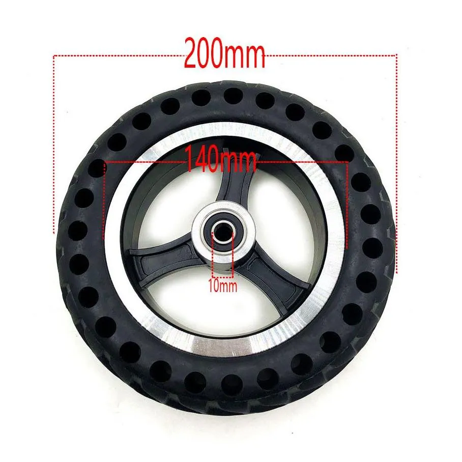 200x50 mobility scooter wheelchair wheels tyre 8x2 inch solid tire and alloy wheel hub for gas scooter electric vehicle