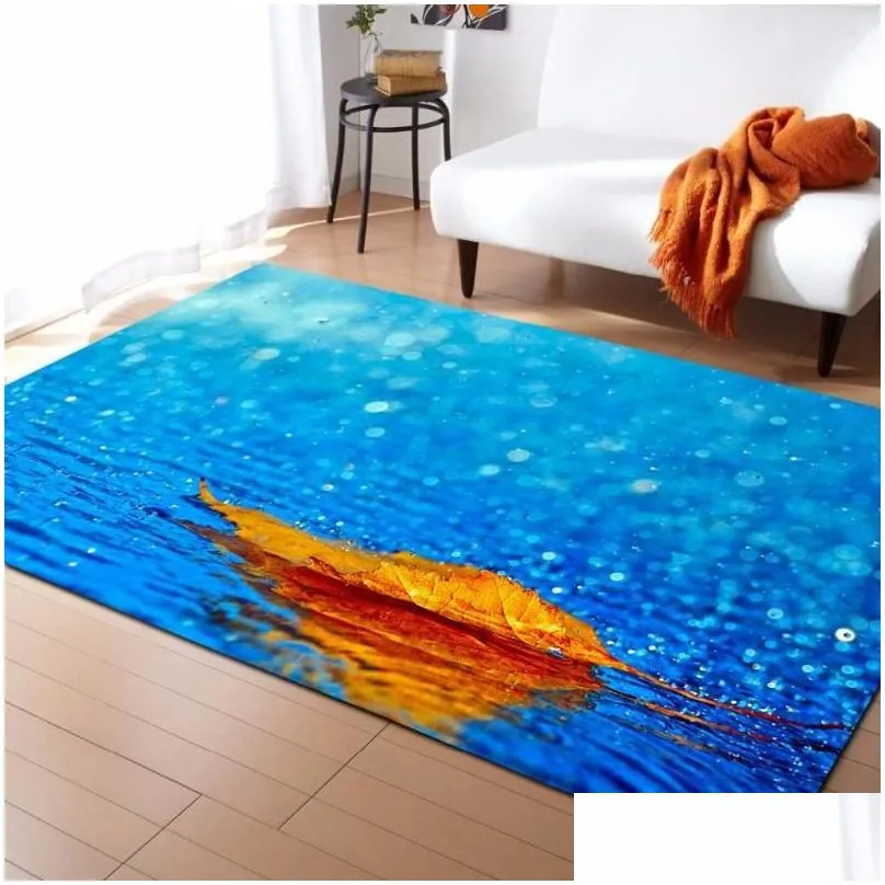 carpets large 3d green leaf vein rug bedroom kids room play mat memory foam area rugs carpet for living home decorative