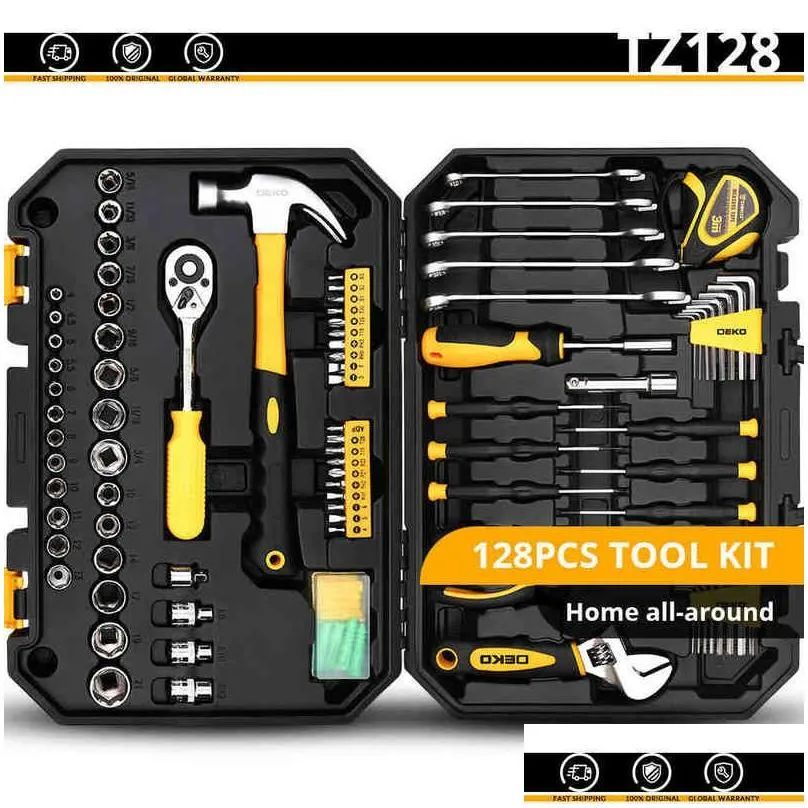 factory outlet deko tool set hand tools for car repair/household repair set of tools socket set instruments mechanic tools h220510