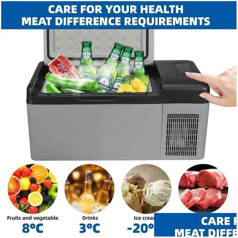 15l 25l portable zer fridge 12/24/220v 45w compressor small refrigerator cooler for vehicle car truck outdoor camping picnic