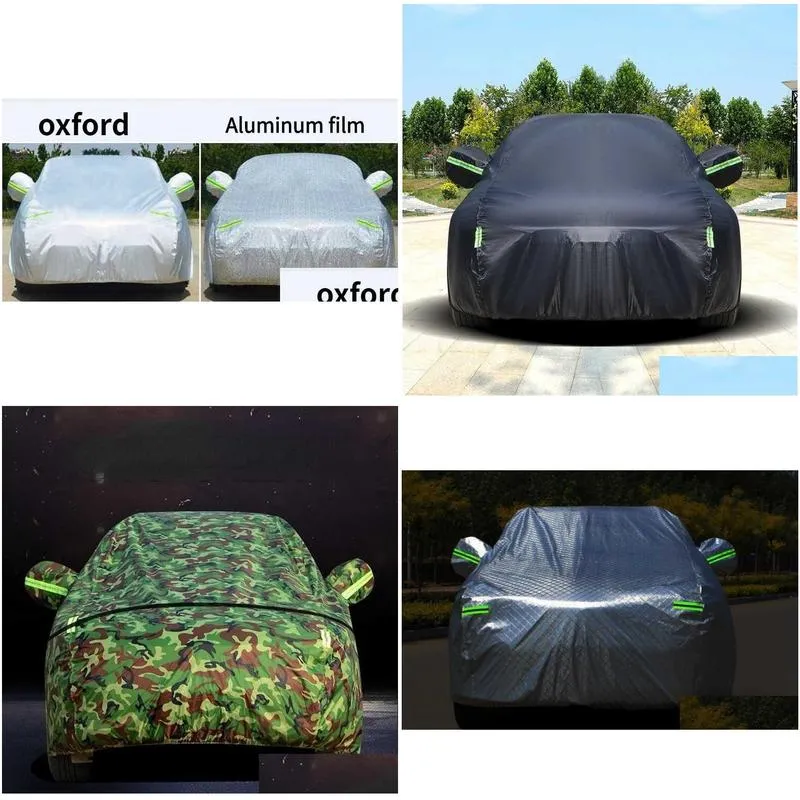 car sunshade waterproof camouflage car covers outdoor sun protection cover for car reflector dust rain snow protective210d oxford clothes