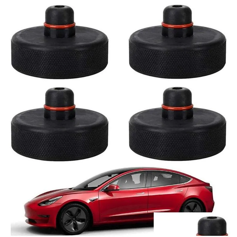 model3 auto black rubber jack for tesla model 3/s/x 2021 lift point pad adapter pad tool chassis jack car styling accessories