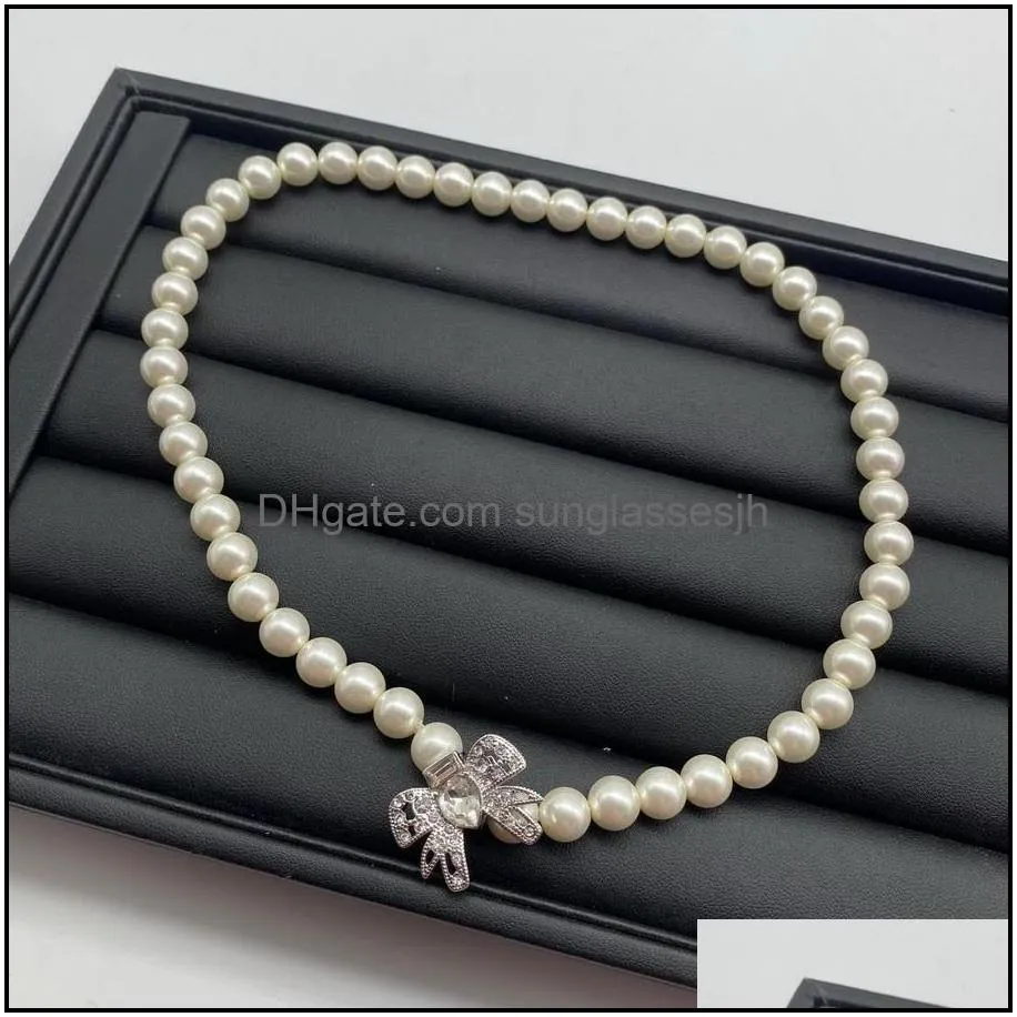  designed wedding jewelry sets bow knot pearl full diamonds long earring temperament bracelet necklace engagement jewellery 03