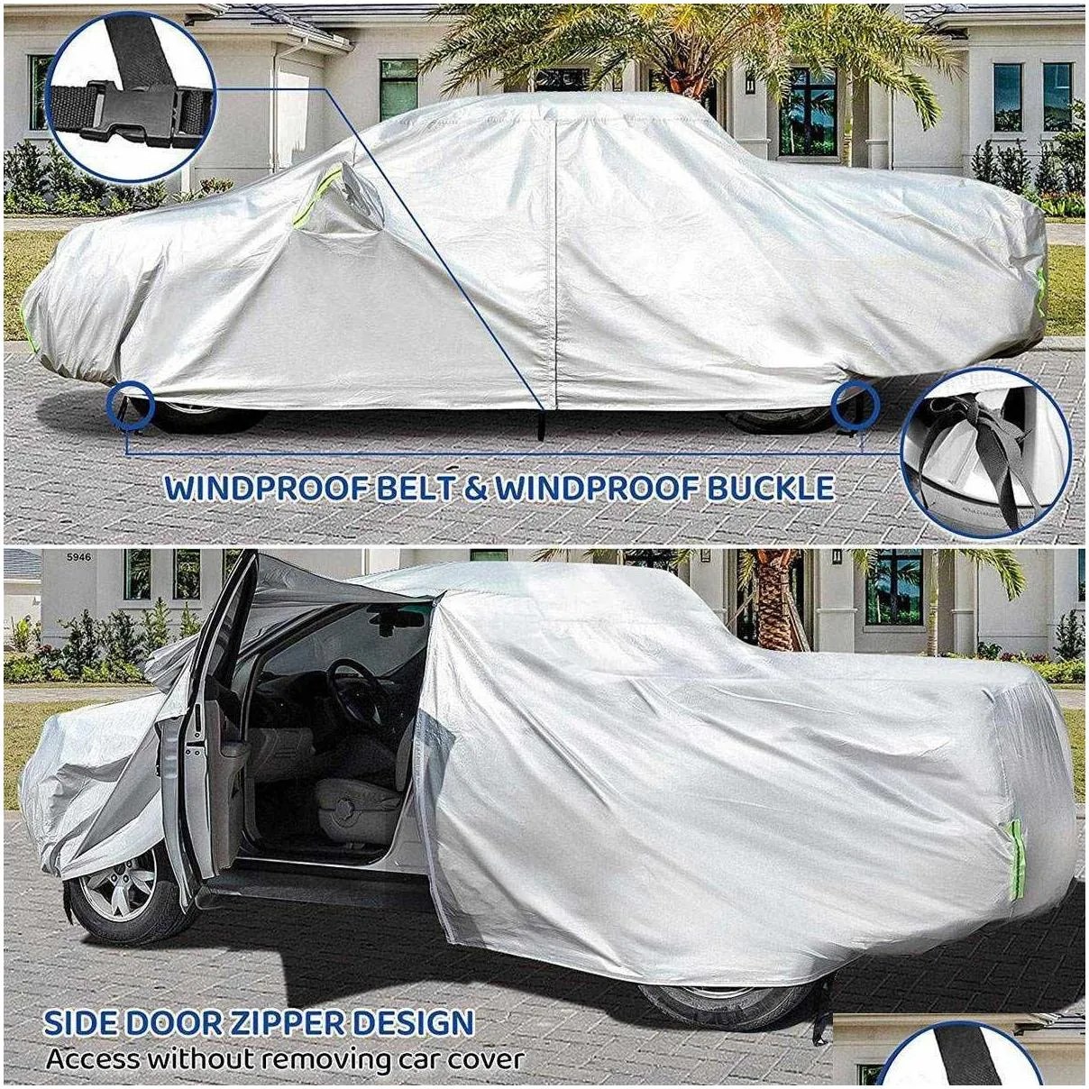 car sunshade used for pickup truck allcar cover waterproof and antiultraviolet allweather protective cover snow cover antiscratch and dustproof