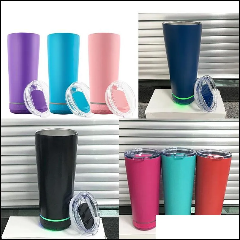 wholesale 18oz speaker mugs music tumbler stainless steel double wall thermos waterproof travel bottle valentines day gift