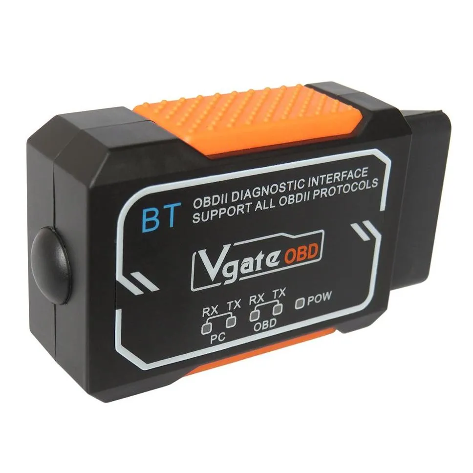 vgate obd2 scanner for car elm327 bluetooth v1.5 diagnostic tools elm 327 v 1.5 obd 2 ii interface for android/ios pic18f2480