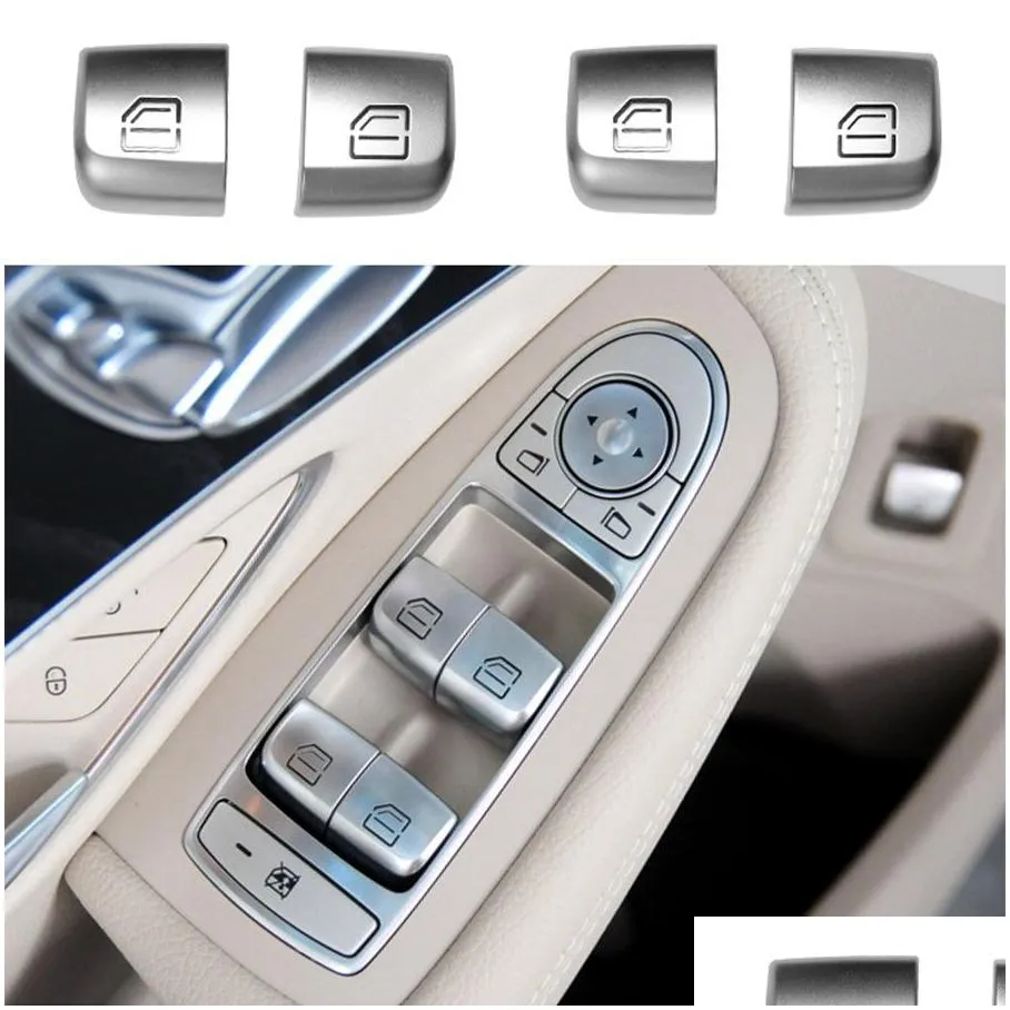 car window switch repair button cover vehicle door glass control switch key cap for mercedes benz w205 w253 w213 c e glc class