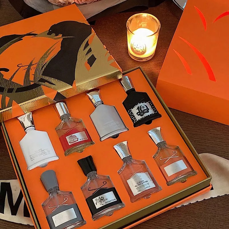 Man Perfume Set 15ml 8-piece Suit Male Spray Exquisite Gift Box with Nozzle Highedt Edition for Any Skin