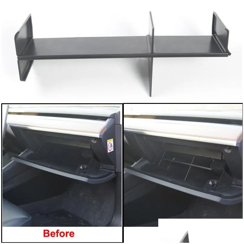 for tesla model 3 y center armrest glovebox glove box storage organizer layered sorting board stowing tidying car accessories