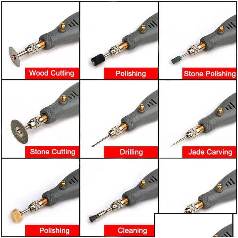 mini electric grinder set cordless drill rotary tool wood carving pen for milling engraving 3.6v usb  led working light h220510